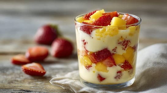 Vanillequark mit Erdbeeren