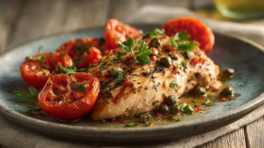 Pute mit Grilltomaten
