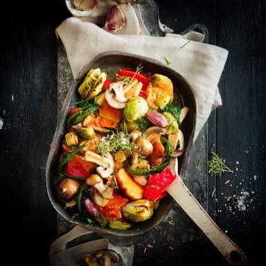 Überbackene Spinatchampignons 