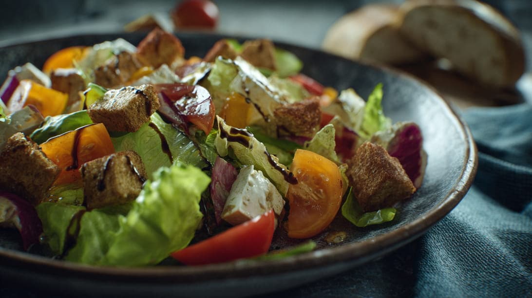 Salat mit Schafskäse und Tofu