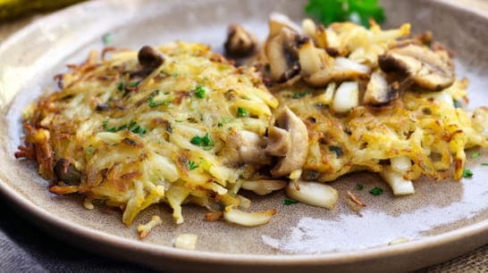 Überbackene Rösti