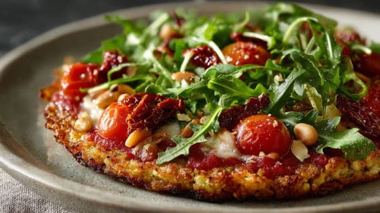 Blumenkohlboden-Pizza