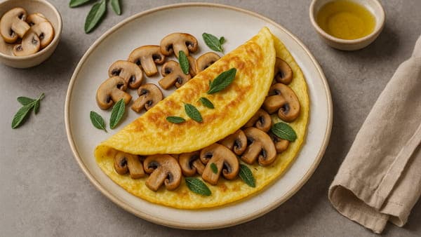 Omelette mit Champignons