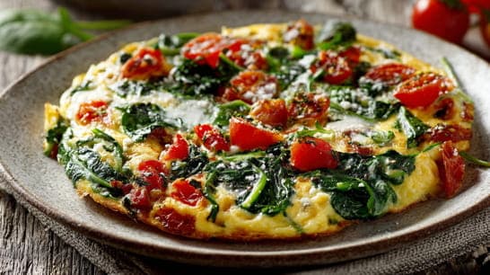 Spinat-Käse-Omelette