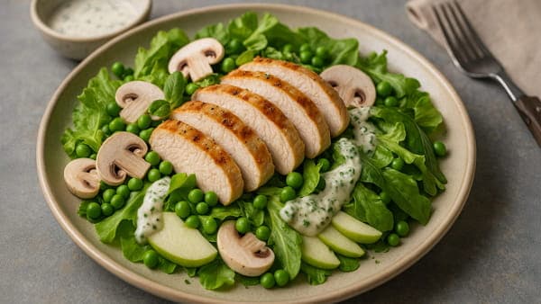 Gemixter Salat mit Hähnchenbrust