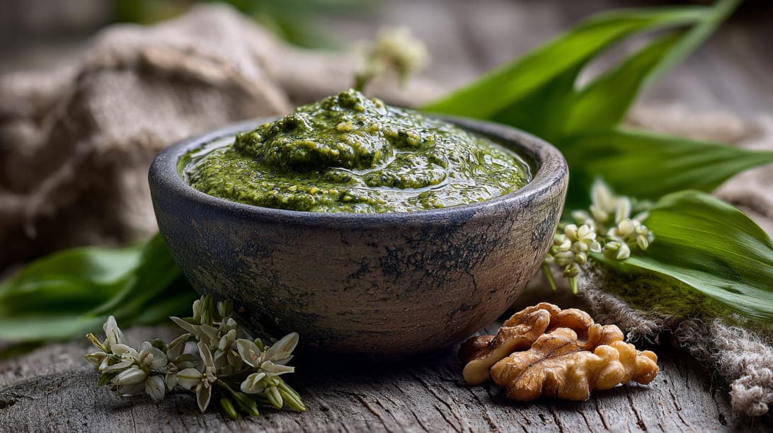 Basilikum-Bärlauch-Pesto