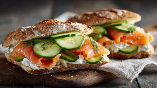 Lachs-Frischkäse-Brötchen