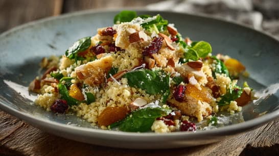 Blumenkohl-Couscous mit Pute