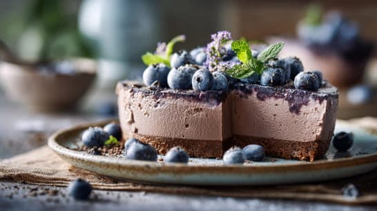 Blaubeer-Schoko-Käsekuchen
