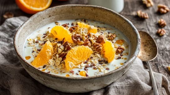 Müsli mit Orange