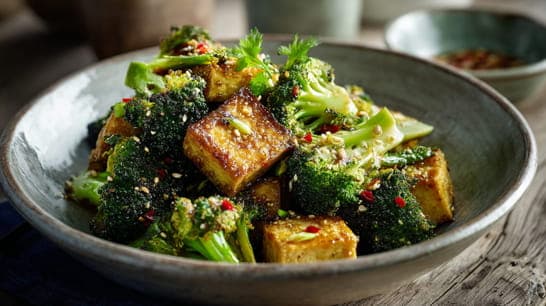 Brokkoli mit Sesamtofu